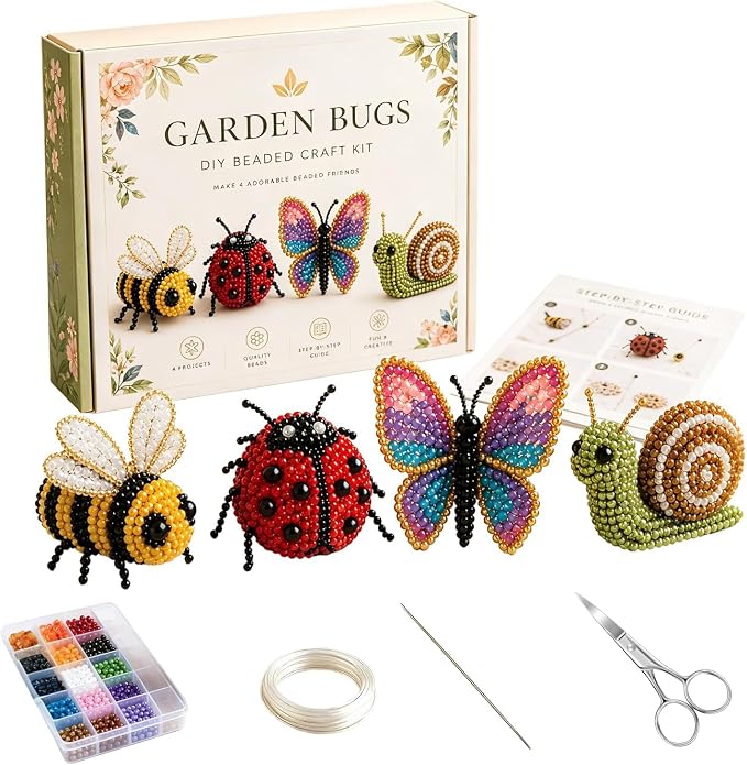 MSOSRIR 3D Beaded Animal Kit, Upgraded Bead Embroidery Kit by Unknown