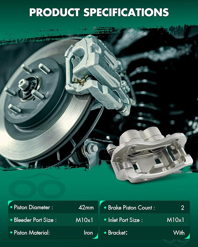 SCITOO Front Left Brake Caliper With Bracket 19B2710 Compatible For Hyundai For Santa Fe 2001-2006,For Hyundai For XG300 2001,For Hyundai For XG350 2002-2003