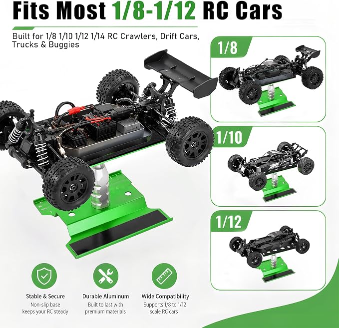 RC Car Repair Work Stand Lift Lower Adjustable Workstation Aluminum 360 Degree - Image 5