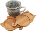 4PCS Mosaic Bamboo Coasters for Crafts, Blank Base Trays, Drinking Cup Coaster by Esweny