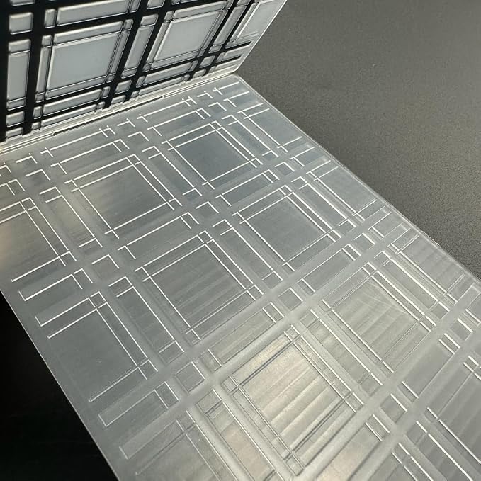 3D Plastic Embossing Folder Template Classic Checkered pattern1 Texture A6 Size - Image 7