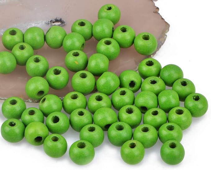 AD Beads Wood Spacer Loose Wooden Craft Beads Big Hole Beads Assorted - Image 3