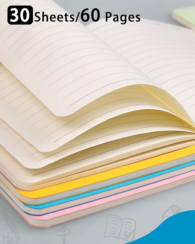 Dynta Mini Lined Notebooks Bulk 60 Packs A6 Small Pocket Notebooks Ruled Page - Image 4