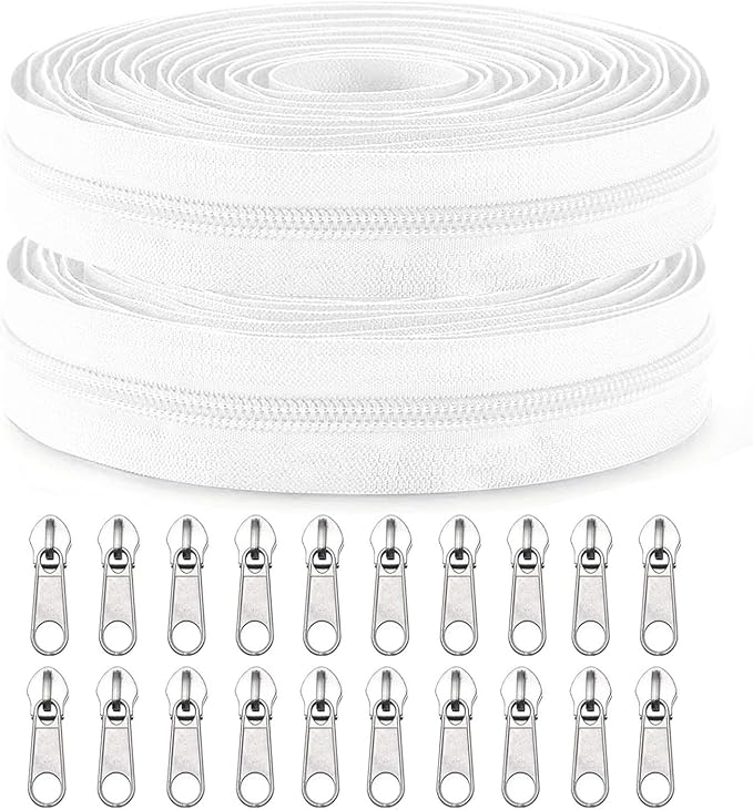 Sawoake #5 Nylon Coil Zippers by The Yard Bulk 10 Yards by Zipper