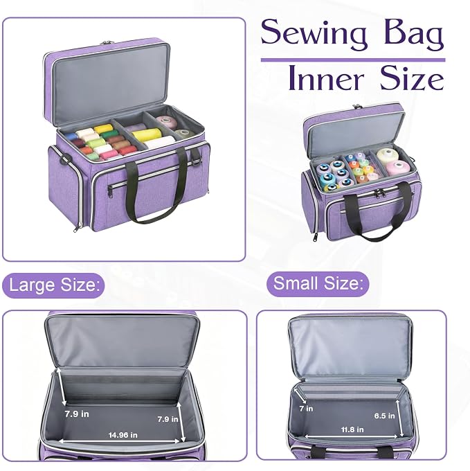 Anitor Large Size Sewing Supplies Organizer, Double Layer Sewing Storage - Image 3