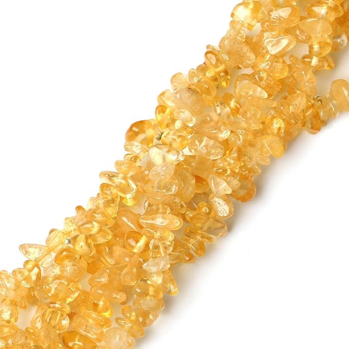 LAIDANLA Citrine 400pcs Natural Chip Stone Beads 5-8mm Healing Crystal - Image 2