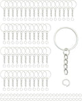 50Sets 1 inch Keychain Rings Silver Split Round Key Ring by ZoloAJay