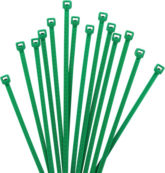 XINGO 1000 PCS 6 inch Cable Zip Ties, 18lb Strength, Small Tie Wraps Self-Locking Nylon Zip Ties for Indoor and Outdoor Use (Green)