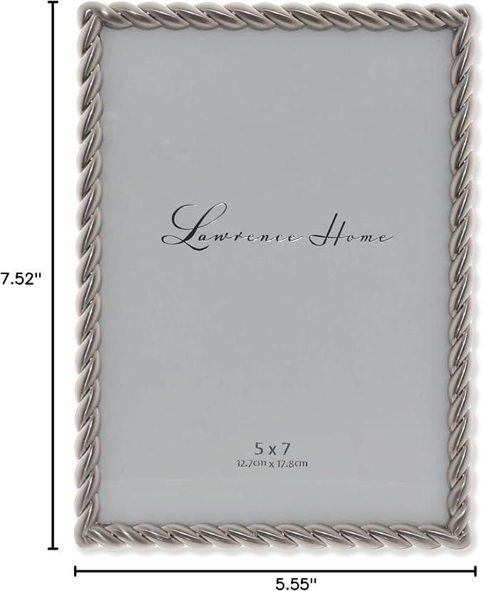 Lawrence Frames Metal Frame, Rope Design, Brushed Nickel - Image 5