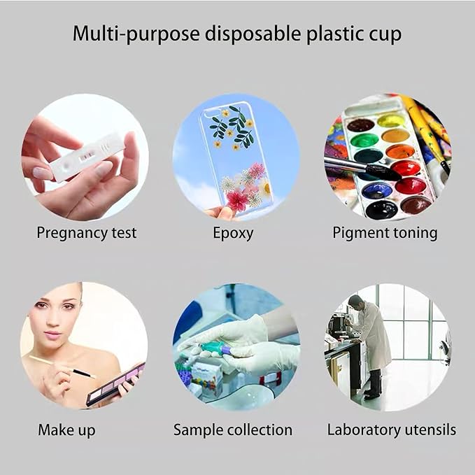 Mixing Cup 100PCS, 40ml Disposable Plastic Resin Mixing Cups Multipurpose - Image 6