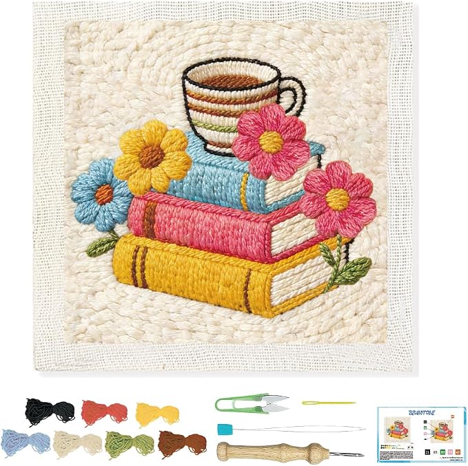 BEUNITONE Book and Flower Punch Needle Kit by BEUNITONE