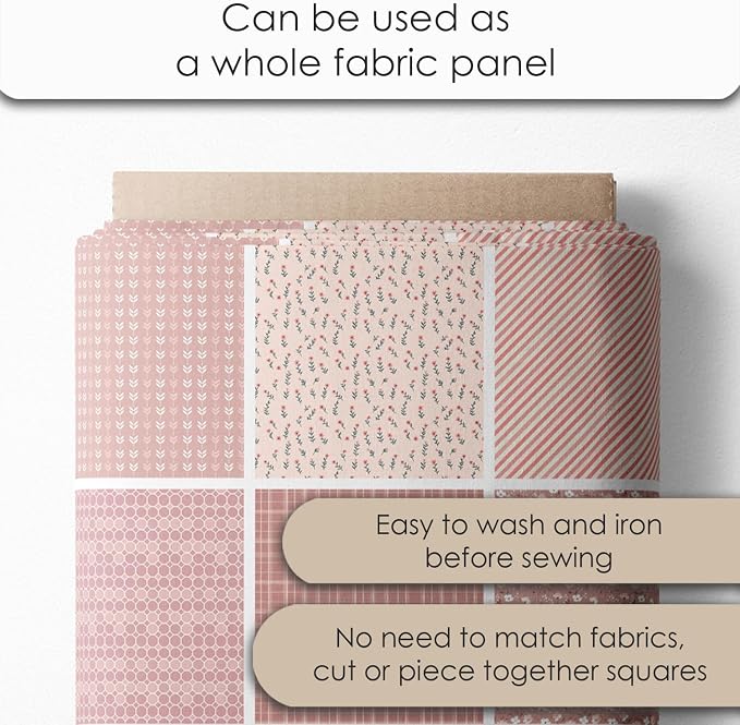 Cotton Satin Patchwork Fabric Panel – 35 Designs, 20×20 cm Squares, Single - Image 4