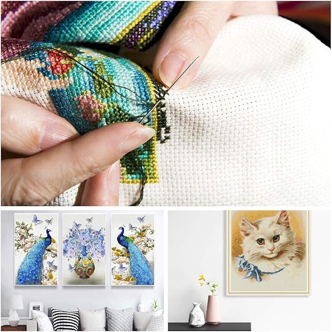 Cross Stitch Aida Fabric 14 Count, 59 by 39 Inch Large Size, Classic Reserve - Image 6