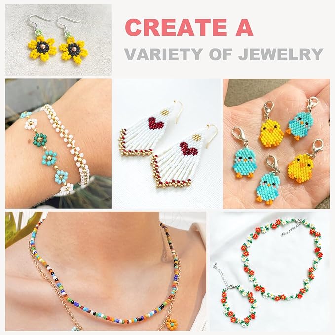Redtwo 8000pcs 3mm Glass Seed Beads - Image 2