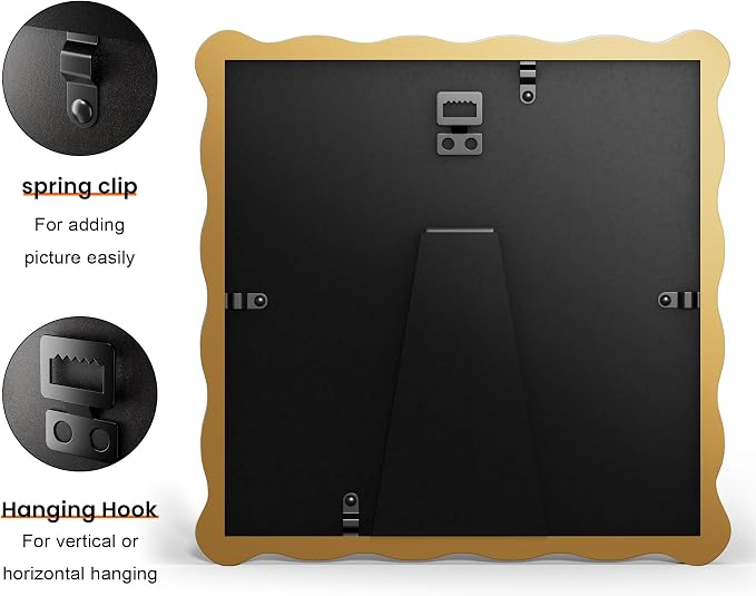 8X8 Wavy Picture Frame With Mat - Image 2
