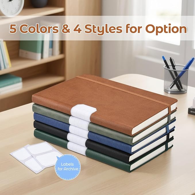 Graph Paper Notebook, 5 Pack Hardcover Notebook, Grid Notebook Journal - Image 6