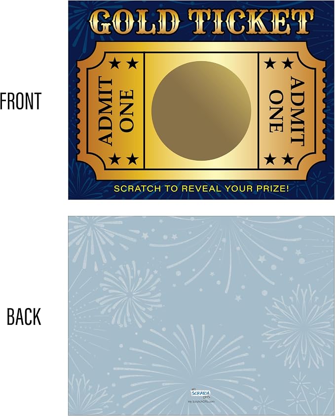 My Scratch Offs Gold Ticket Admit One DIY Make Your Own Scratch Off Tickets - Image 3