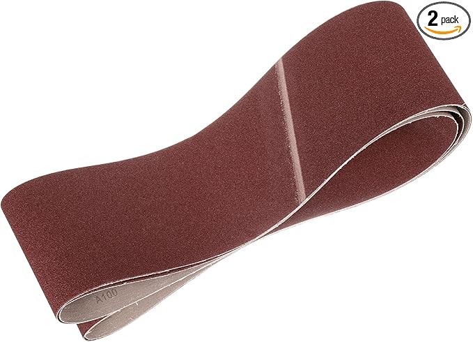 HARFINGTON 6 x 108 Inch Sanding Belts, 2 Pcs 100 Grits Aluminum Oxide Abrasive Belt Sander File Belt for Woodworking, Metal Polishing, Knife Sharpener
