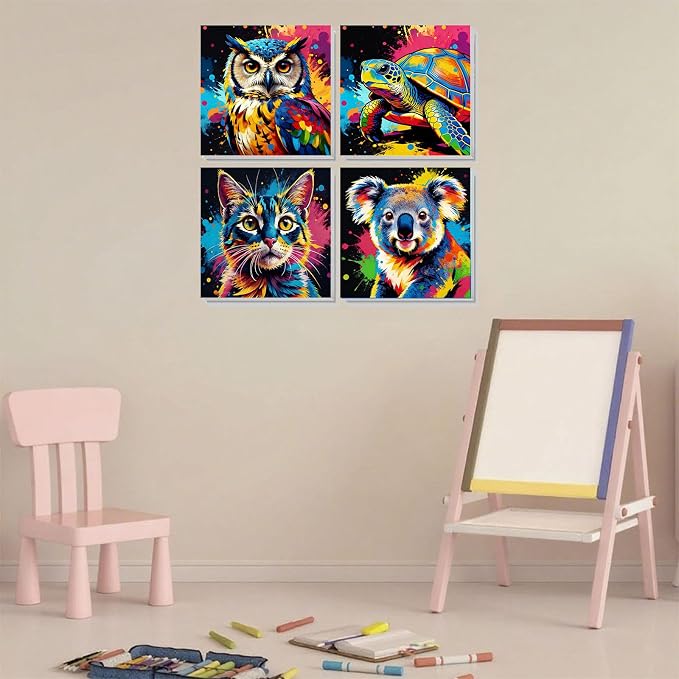4 Pack Paint by Numbers Kit for Kids - Image 5
