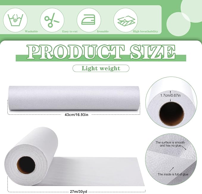17" x 30yd Lightweight Fusible Interfacing - Image 2
