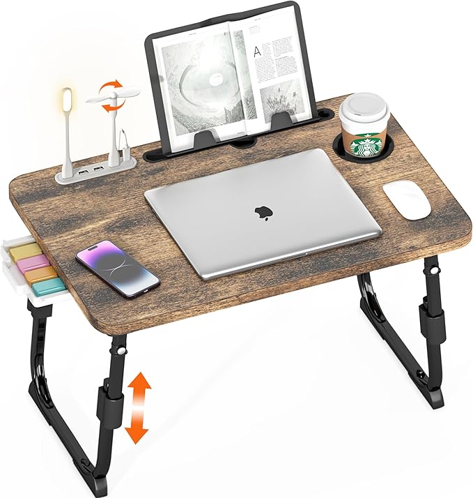 Lap Desk for Bed, Adjustable Laptop Desk by PlayimaginationtodecorateHomeOffice