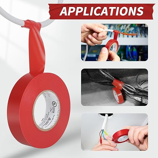Avery Dennison Electrical Tape, Professional Grade PVC Electric Tape, UL/CSA Listed Insulating Vinyl Tape for Electrical, Repairs, Automotive and Equipment, Pro-36C, ¾ in x 66 ft, Red, 1 Roll