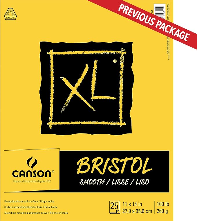 Canson XL Series Bristol Paper, Foldover Pad, 11x14 inches, 25 Sheets - Image 2
