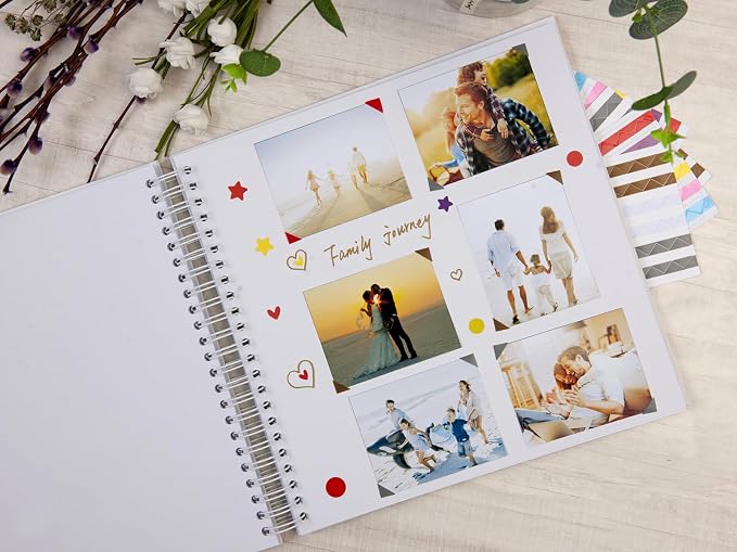 potricher 12 x 12 Inch Large DIY Scrapbook Photo Album 80 Pages Thick Kraft - Image 3