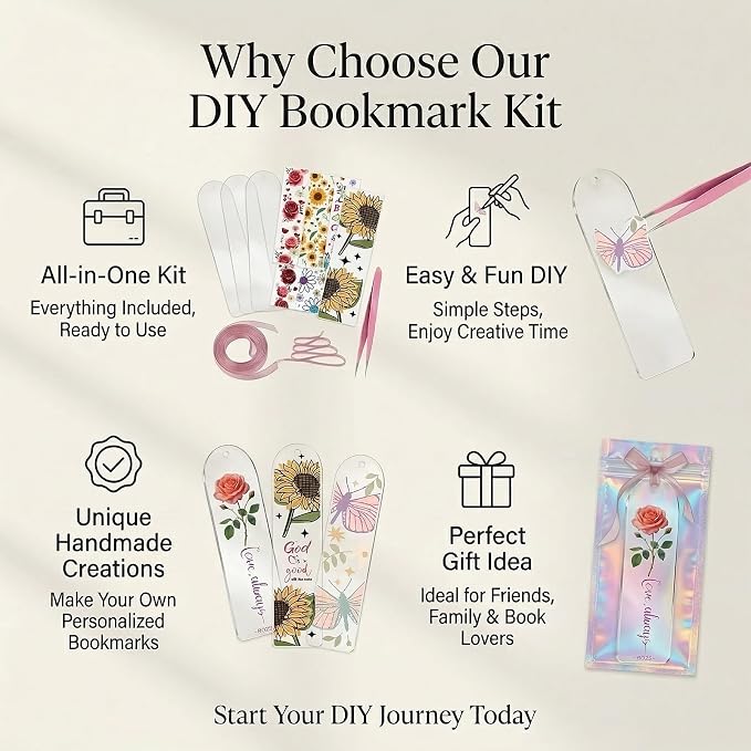 Acrylic Bookmark Blanks, 1.37x5.5 Clear Acrylic Bookmarks, UV DTF Decals - Image 7