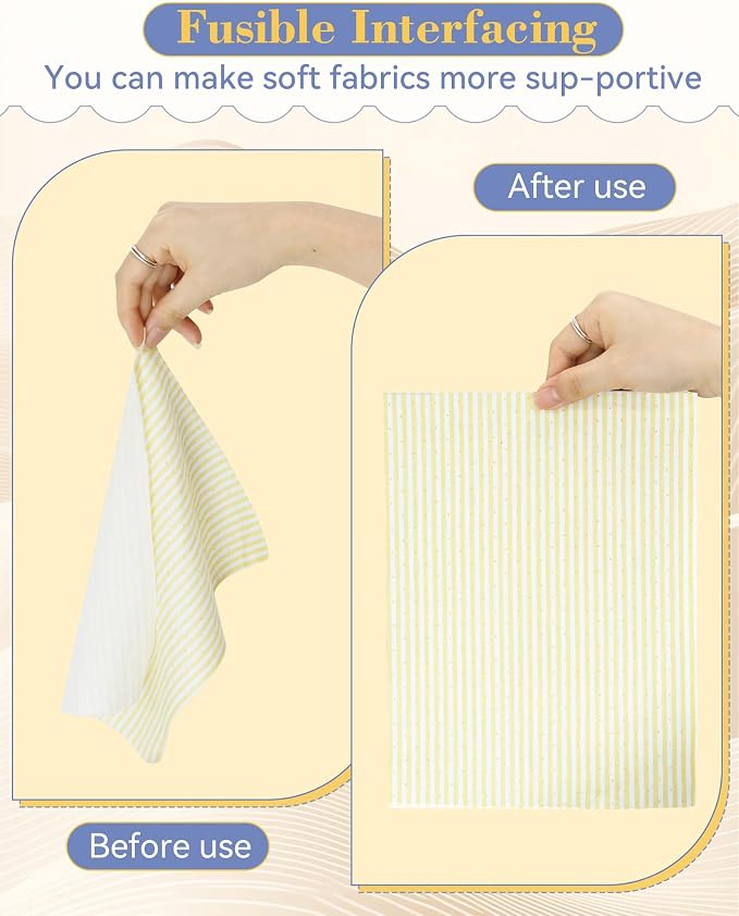 FIVEIZERO Fusible Interfacing for Sewing, 17in x 30yd Light Weight Iron on - Image 5