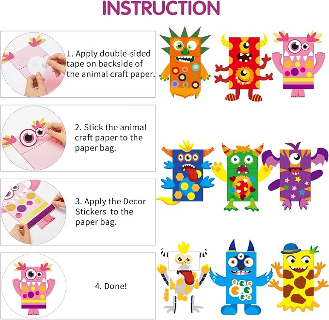 WATINC 9Pack Hand Puppet Art Craft - Image 3