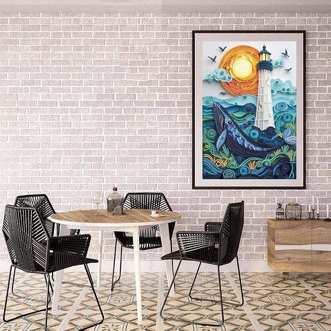 ZQEATRY Moon Lighthouse Special Shape Diamond Art Kits - Image 3