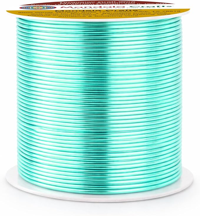 Mandala Crafts 18 Gauge Turquoise Anodized Aluminum Craft Wire, 100 FT | Colored - Image 2