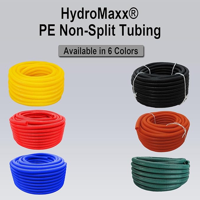 Flexible Polyethylene HDPE Non-Split Corrugated Wire Loom Tubing (Orange, 1" Dia. x 100 ft)