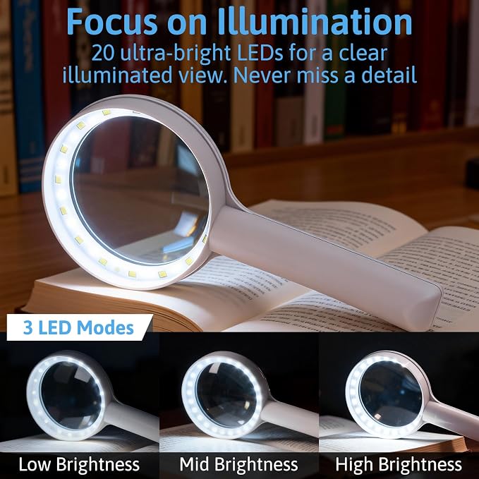 2000mAh Rechargeable Magnifying Glass - Image 3