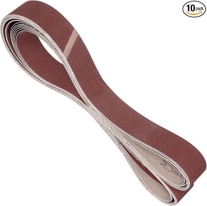 10 Pcs Sanding Belts 2 x 82 Inch 320 Grit Aluminum Oxide Abrasive Sandpaper for Belt Sander Metal Grinding Wood Working Weld Rust Removal
