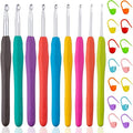 Vodiye 9 Sizes Crochet Hooks 2.0–6.0mm, Ergonomic Crochet Hook Set, Crochet by Vodiye