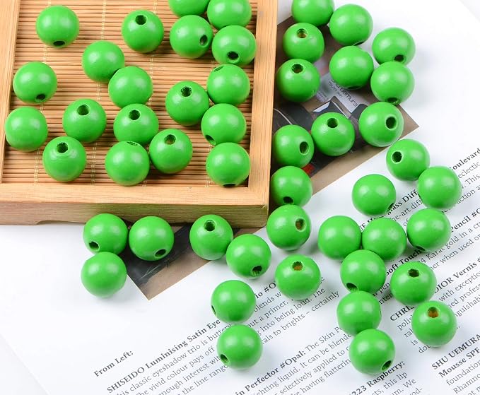 AD Beads Large Hole Wood Spacer Wooden Jewelry Making Bracelet Necklace - Image 5