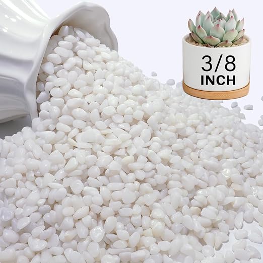 NUPICK 12 lbs Pebbles for Indoor Plants, 3/8 Inch Pea Gravel for Fish Tank by CreateAmazingChoice