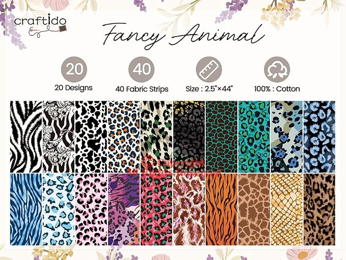 Craftido-20 Options-100% Cotton Jelly Roll Fabric Precut Strips - Image 4