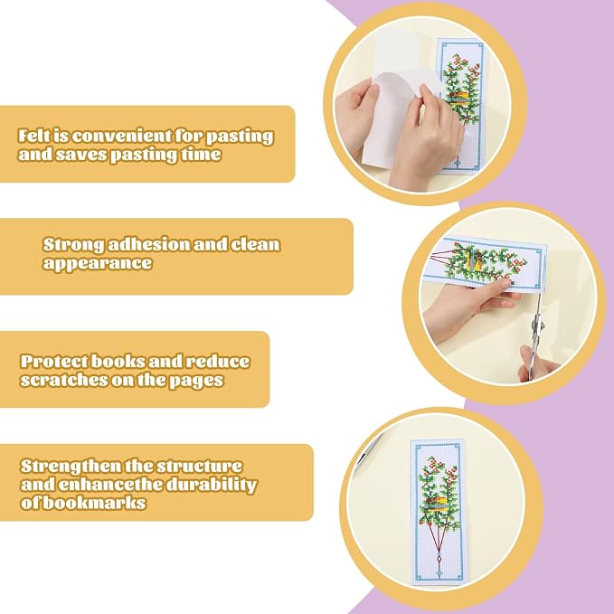 ORIGACH 6 Set Green Plants Cross Stitch Bookmark Kit - Image 4