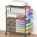 Craft Table Compatible with Cricut Machines Rolling Craft Storage Cart with by OYEAL