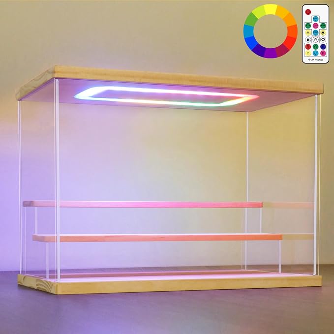 NONEMEY LED Acrylic Display Case, 3 Tier Display Case by NONEMEY
