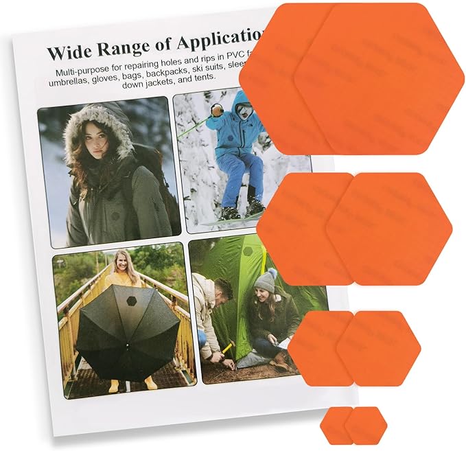 Down Jacket Repair Patches - Highly Effective Repair of Nylon Fabric, Waterproof Self-Adhesive Repair Patch for Down Jackets, Tents, Raincoats, Outdoor Equipment