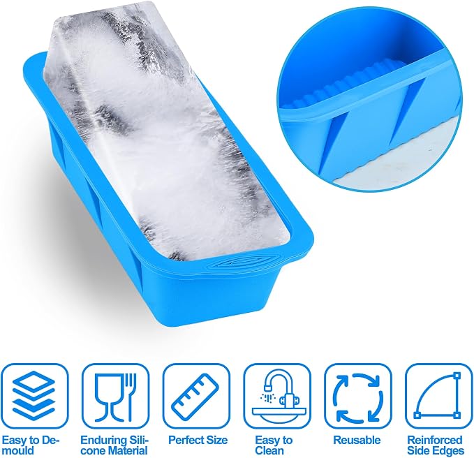 XANGNIER Extra Large Ice Block Mold, 2 Pack 4.7lbs Ice Cubes - Image 6