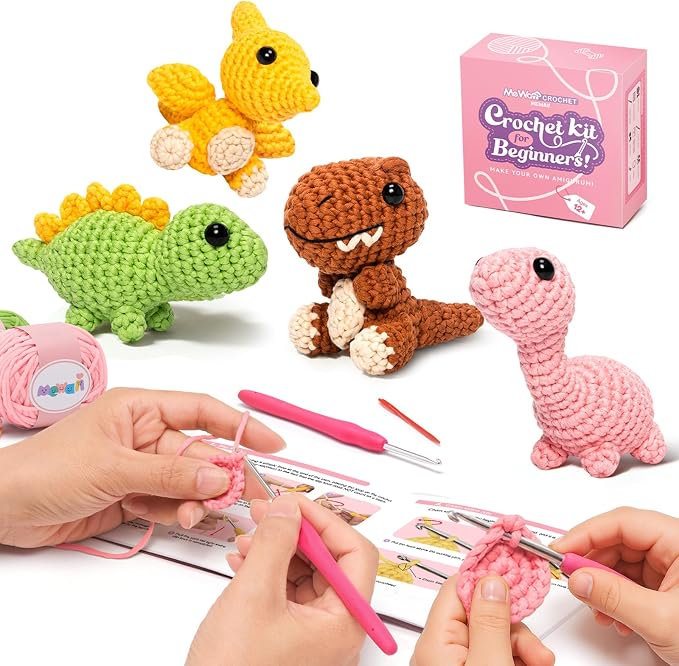 Mewaii Crochet Kit for Beginners, Crochet Animal Kit by Mewaii