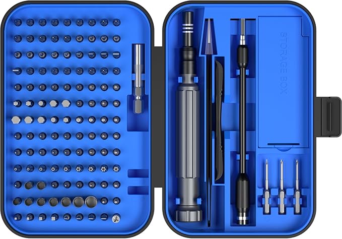 Precision Screwdriver Set, SOONAN 150 in 1 Electronics Tool Kit with 120 Bits Magnetic Screwdriver Set & 30-bit Tool Set Handy Repair Tool for Computer Phone Watch Camera Laptop, Blue