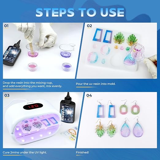 Akisey UV Resin 300g, Crystal Clear UV Resin Glue - Image 7