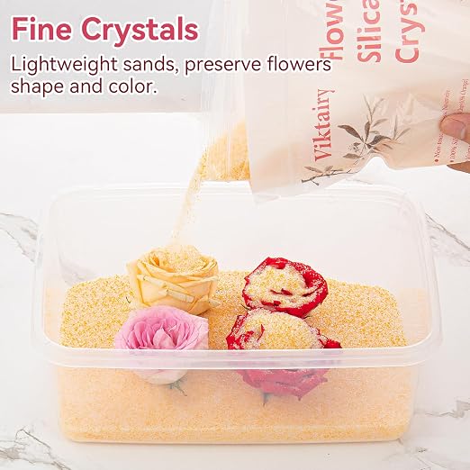 2LBS Silica Gel Flower Drying Crystals, Reusable Flower Preservation Kit - Image 2