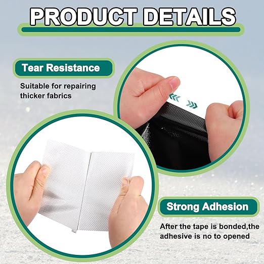 PATIKIL Awning Repair Tape 8m x 10cm Waterproof Canvas Tape High Adhesive Tear Repair Patch Kit for PVC Tarpaulin Tent Awning Fabric RV Sail Boat Cover, Black (4" x26.24ft)